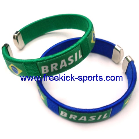 巴西国旗织带手环