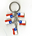 Chile flag key chains