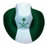 Saudi Arabia flag cowboy hat