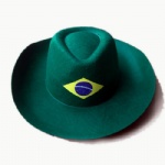 Brazil flag cowboy hat