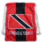 Trinidad and Tobago flag polyester Drawstring bag