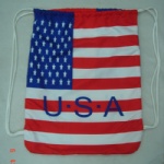 USA flag Drawstring bag