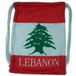 Lebanon flag Drawstring bag
