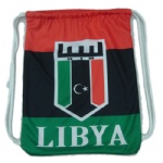 libya flag Drawstring bag