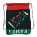 libya flag Drawstring bag